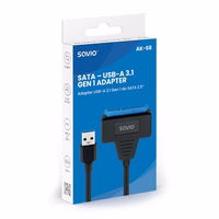 SAVIO AK-68 Adapter USB-A 3.1 Gen 1 (M) - SATA (F) for 2.5" drives