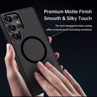 Rock Guard Touch Matte Series Magnētiskais viedtālruņa apvalks Samsung Galaxy S25 Ultra pelēks