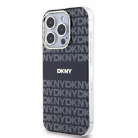 DKNY IML mono un svītrainais magnētiskais viedtālruņa apvalks iPhone 15 Pro – melns