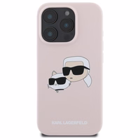 Viedtālruņa apvalks Karl Lagerfeld Silikona Nauble Heads Print MagSafe iPhone 16 Pro Max - rozā