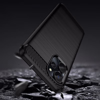Carbon Case viedtālruņa apvalks Realme 10 5G / Realme 9i 5G elastīgs silikona oglekļa pārklājums melns