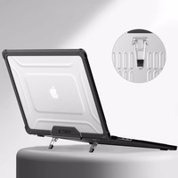 Tech-Protect SmartShell Pro apvalks MacBook Air 15" 2023-2025 M2 / M3 / M4 - caurspīdīgs un melns