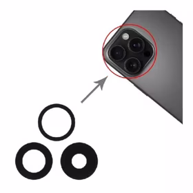 Aizmugurējās kameras lēca saderīga ar Apple iPhone 16 Pro / 16 Pro Max aizmugurējās kameras lēca (3gab.)
