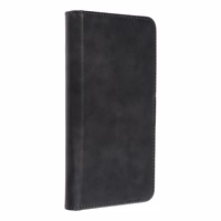Universāls grāmatas tipa viedtālruņa apvalks COMMON izmērs L, paredzēts IPHONE 6 PLUS / 7 PLUS / 8 PLUS / XS MAX / 11 PRO MAX / SAMSUNG S20 FE / S21 FE / S10 PLUS / A10 / A32 / A54 / XIAOMI 12 LITE / HUAWEI P30 PRO, melns
