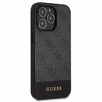 Guess GUHCP13LG4GLGR iPhone 13 Pro / 136,1" pelēks/pelēks maciņš 4G Stripe Collection