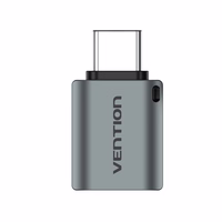 Vention USB-C Male to USB 3.0 Female OTG Adapter pelēks Aluminum Alloy Type