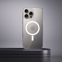 Caurspīdīgs viedtālruņa apvalks 2 mm IPHONE 16 Pro Max saderīgs ar Magnētisko (kameras aizsardzība) caurspīdīgs