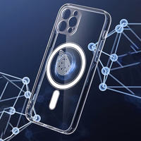 CLEAR MAG COVER magnētiskais viedtālruņa apvalks ar kameras aizsardzību, saderīgs ar MagSafe, paredzēts IPHONE 12, caurspīdīgs