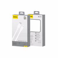 Dudao L2sL USB-A - Lightning 6A kabelis 1,2 m - balts