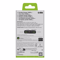 Portatīvais lādētājs SBS TTBB10000FASTPD20K 10000 mAh 20W ar Power Delivery - melna