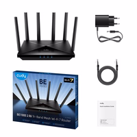 Cudy WR11000 wireless router 2.5 Gigabit Ethernet Tri-band (2.4 GHz / 5 GHz / 6 GHz) melns