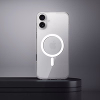 Caurspīdīgs viedtālruņa apvalks 2 mm IPHONE 16 Plus saderīgs ar Magnētisko (kameras aizsardzība) caurspīdīgs