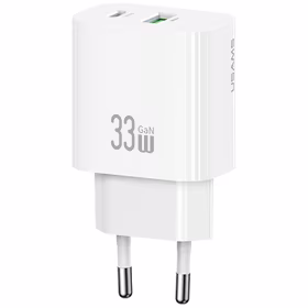 Tīkla lādētājs USAMS CC317 T65 33W 1xUSB-C 1xUSB-A Fast Charging balts