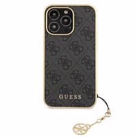 Guess GUHCP13XGF4GGR iPhone 13 Pro Max 6.7" pelēks cietais apvalks 4G Šarmu Kolekcija