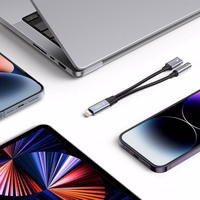 Tech-Protect UltraBoost Lightning (male) / mini ligzda 3.5mm (female) - Lightning (female) - melns