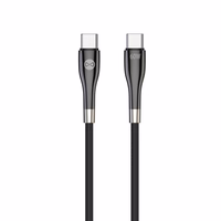 Forever Sleek kabelis USB-C - USB-C 1,0 m 60W melns