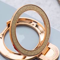 Tālruņa statīvs CIRCLE GLITTER – lipīgs – zelta