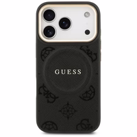 Guess Peony Hot Stamp MagSafe viedtālruņa apvalks iPhone 17 Pro Max - melns