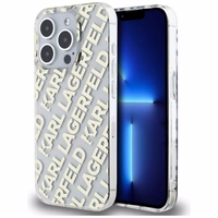 Karl Lagerfeld IML Fullover Logo viedtālruņa apvalks iPhone 15 Pro Max - zelts