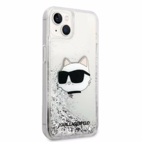 Karl Lagerfeld KLHCP14MLNHCCS iPhone 14 Plus 6.7" sudraba/sudraba cietais apvalks Spīdumi Choupette Galva