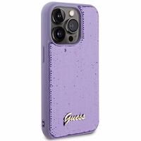Guess Sequin Script Metal viedtālruņa apvalks iPhone 15 Pro Max - violets
