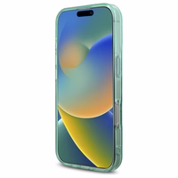 Guess IML Rhinestones Magnētiskais viedtālruņa apvalks iPhone 16 Pro - zaļš