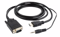 Gembird A-HDMI-VGA-03-6 video cable adapter 1.8 m HDMI Type A (Standard) VGA (D-Sub) + 3.5mm melns