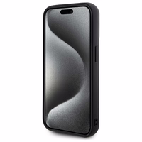 Karl Lagerfeld 3D Gumijas Paraksts viedtālruņa apvalks iPhone 15 Pro Max - melns