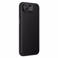 Nillkin CarboProp Magnetic maciņš with kameras vāciņš and statīvs iPhone 16e / 17e - melns