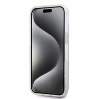 DKNY IML rūtainais mono raksts un drukātas svītras Magnētiskais viedtālruņa apvalks iPhone 15 / 14 / 13 - rozā