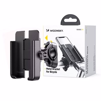 Wozinsky metal bicycle phone turētājs, scooters melns (WBHBK3)