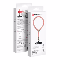 FORCELL F-DESIGN L8X36 rokas telefona siksniņa ar regulējamu garumu (maks. 18cm cilpā) rozā balta
