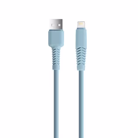 Komplektēšanas kabelis USB - Lightning 1,5 m 2,1A KSA-L-1.523 zils