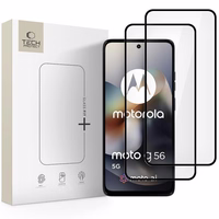 Tech-Protect Glass Fit+ 2 daļu rūdītā stikla komplekts Motorola Moto G56 5G - melns