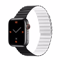 Silikona magnētiskais cilpa Apple Watch 38/40/41 divpusējs dizains 2 balts-melns
