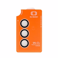 Aizsargstikls Tel Protect Titanium Lens 99% AR uz kameras Samsung Galaxy S23 caurspīdīgs (3 objektīvi)