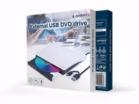 Gembird DVD-USB-031-BW External USB DVD drive, melns-balts