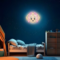 Hanging neon LED Paw Patrol on plexiglass - Skye OW-130546