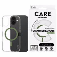 CARE by PanzerGlass Flagmanis viedtālruņa apvalks iPhone 16 6.1" zaļš/zaļš Magnētiskais 1369