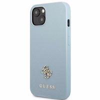 Guess GUHCP13SPS4MB iPhone 13 mini 5,4" zils/zils maciņš Saffiano 4G Small Metal Logo