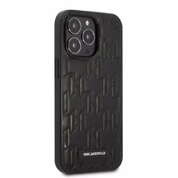 Karl Lagerfeld Monogramma Plāksne apvalks iPhone 13 Pro Max - melns