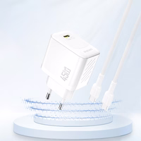 Dudao A28 45W GaN USB-C sienas lādētājs - balts