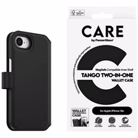CARE by PanzerGlass Feature Tango 2in1 Portfeļa tipa apvalks priekš iPhone 16e - melns