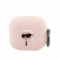Karl Lagerfeld KLA3RUNIKP AirPods 3 vāciņš rozā silikons Karl Head 3D