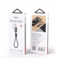 YESIDO kabelis CA177 ātrās uzlādes 60W Type-C/Type-C 20CM 3A melns