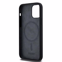 DKNY Šķidrs silikona balts drukāts logotips magnētiskais viedtālruņa apvalks iPhone 12/12 Pro - melns