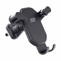 BLUE STAR gravitācijas automašīnas turētājs gaisa ventilācijai TRIANGULAR, melns