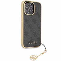 Guess 4G Charms Collection viedtālruņa apvalks iPhone 14 Pro Max - pelēks