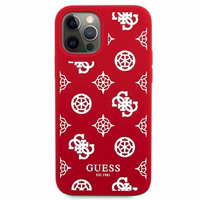 Guess GUHCP12LLSPEWRE iPhone 12 Pro Max 6.7" sarkans/sarkans cietais apvalks Peonijas kolekcija