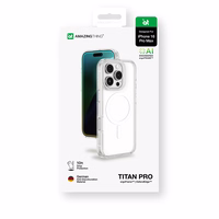 AmazingThing Titan Pro Mag viedtālruņa apvalks ar magnētisko gredzenu iPhone 16 Pro Max - caurspīdīgs